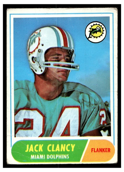 1968 Topps Football Jack Clancy #14 VG front of card