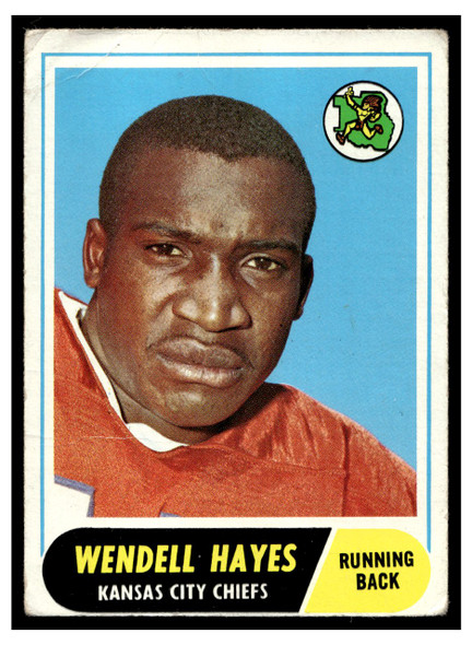 1968 Topps Football Wendell Hayes #40 VG front of card