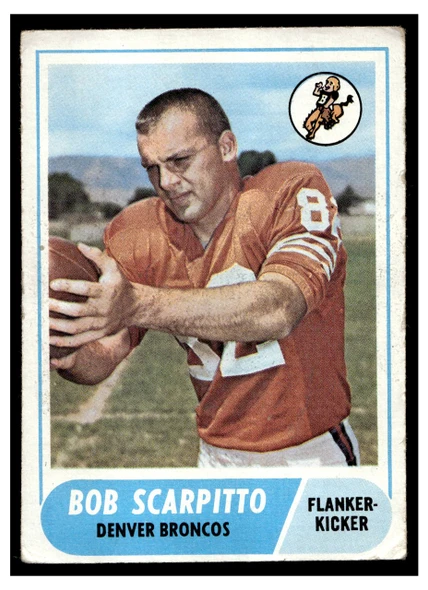 1968 Topps Football Bob Scarpitto #147 VG front of card