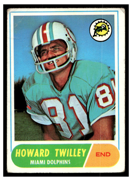 1968 Topps Football Howard Twilley #39 VG front of card