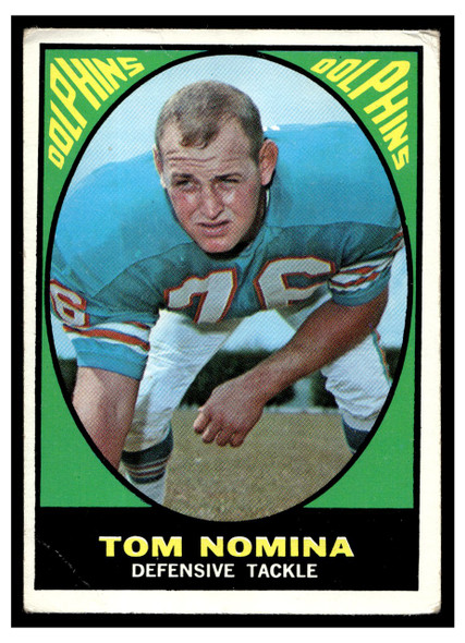 1967 Topps Football Tom Nomina #86 VG front of card
