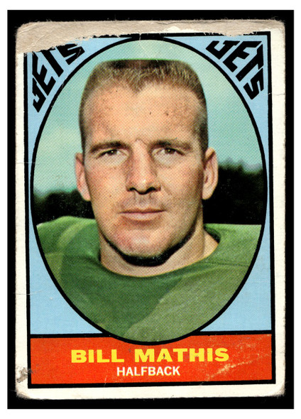 1967 Topps Football Bill Mathis #96 Low Grade - Marks front of card