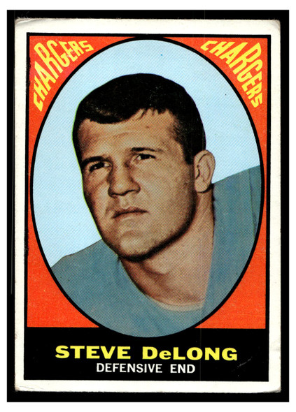 1967 Topps Football Steve DeLong #128 Good — Example A front of card