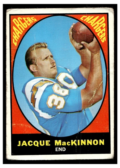 1967 Topps Football Jacque MacKinnon #124 Good front of card