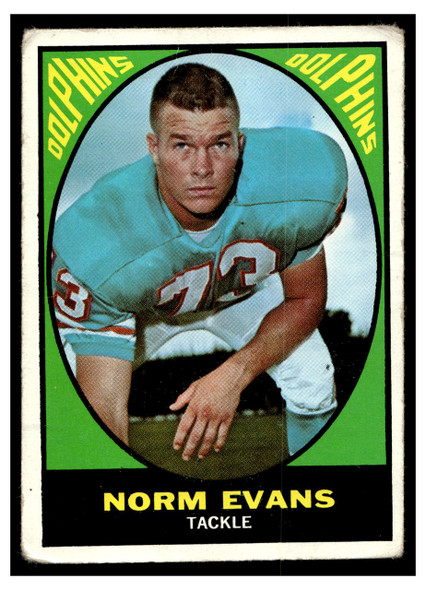 1967 Topps Football Norm Evans #85 Good — Example A front of card