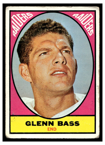 1967 Topps Football Glenn Bass #104 Good front of card