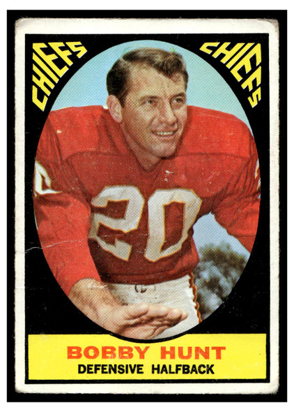 1967 Topps Football Bobby Hunt #62 Poor front of card