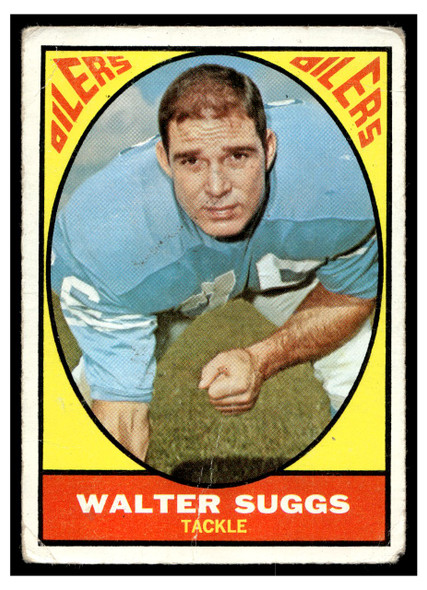 1967 Topps Football Walter Suggs #55 Poor front of card