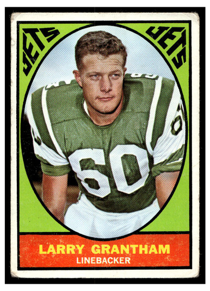 1967 Topps Football Larry Grantham #93 VG front of card