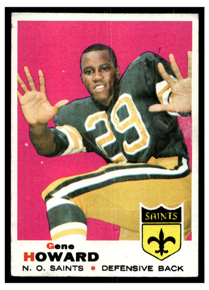 1969 Topps Football Gene Howard #149 Low Grade — Example A front of card