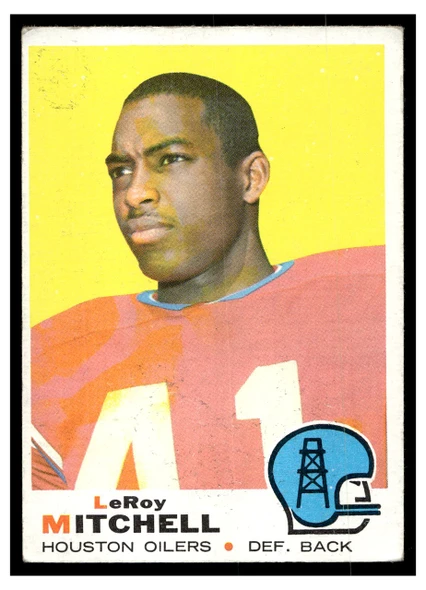 1969 Topps Football LeRoy Mitchell #183 Low Grade front of card