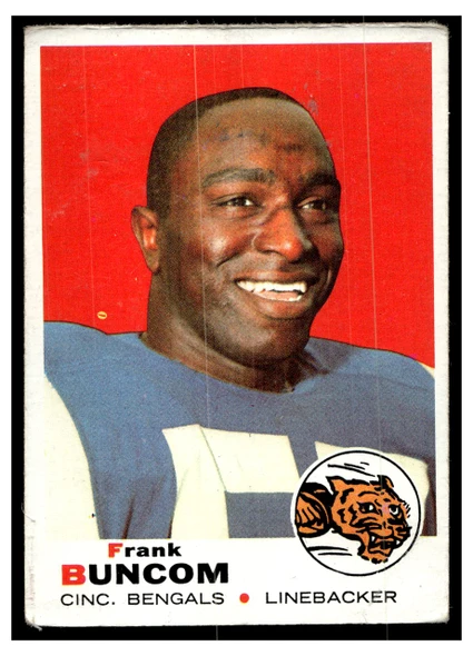 1969 Topps Football Frank Buncom #143 Good front of card