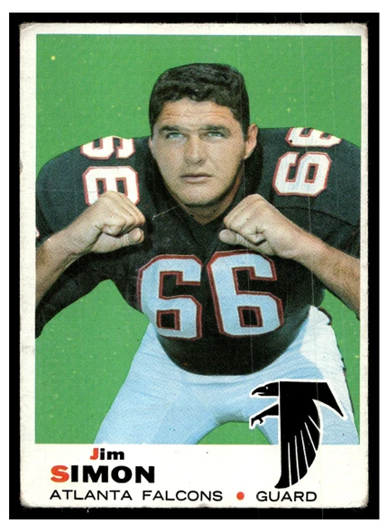 1969 Topps Football Jim Simon #184 VG front of card