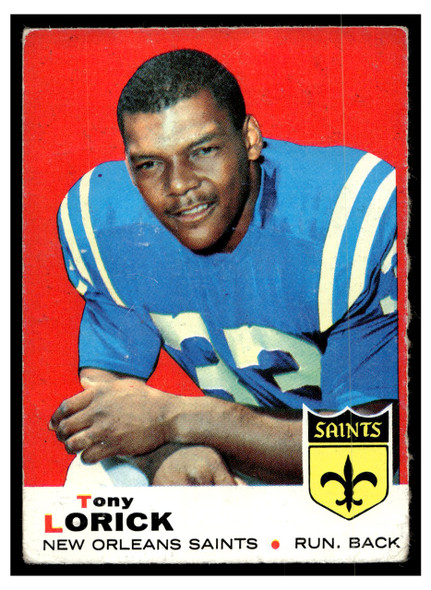 1969 Topps Football Tony Lorick #61 Good front of card