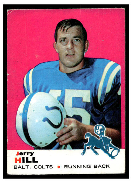 1969 Topps Football Jerry Hill #94 Low Grade - Creases — Example A front of card