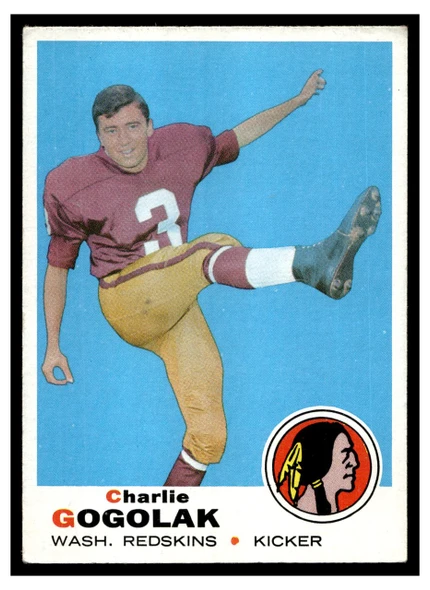 1969 Topps Football Charlie Gogolak #205 Low Grade front of card