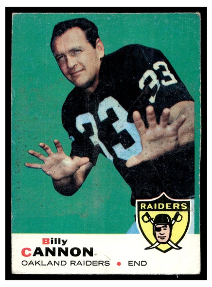 1969 Topps Football Billy Cannon #68 Low Grade front of card