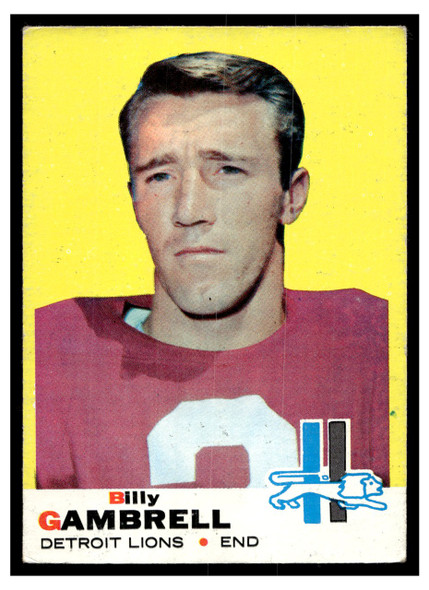 1969 Topps Football Billy Gambrell #101 Low Grade front of card