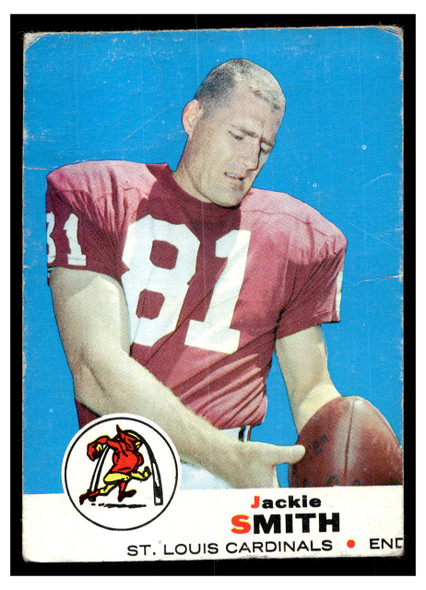 1969 Topps Football Jackie Smith #43 Low Grade - Creases front of card