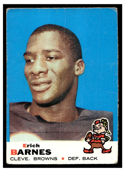 1969 Topps Football Erich Barnes #4 VG front of card