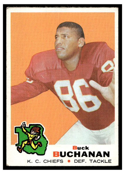 1969 Topps Football Buck Buchanan #222 VG front of card