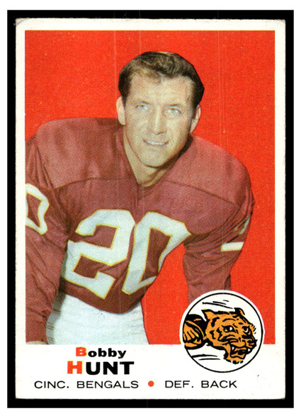 1969 Topps Football Bobby Hunt #243 Low Grade front of card