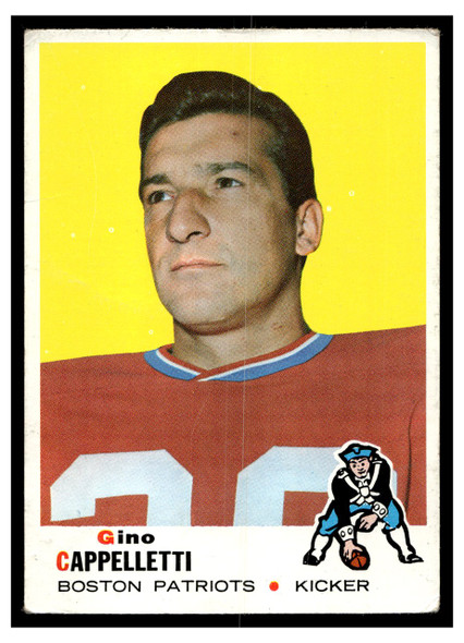 1969 Topps Football Gino Cappelletti #172 Low Grade — Example B front of card