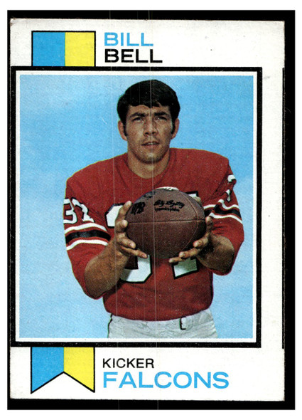 1973 Topps Football Bill Bell #411 Low Grade — Example A front of card