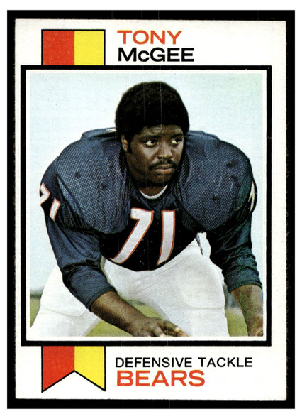 1973 Topps Football Tony McGee #228 Low Grade — Example A front of card