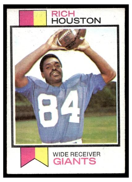 1973 Topps Football Rich Houston #391 Low Grade — Example A front of card