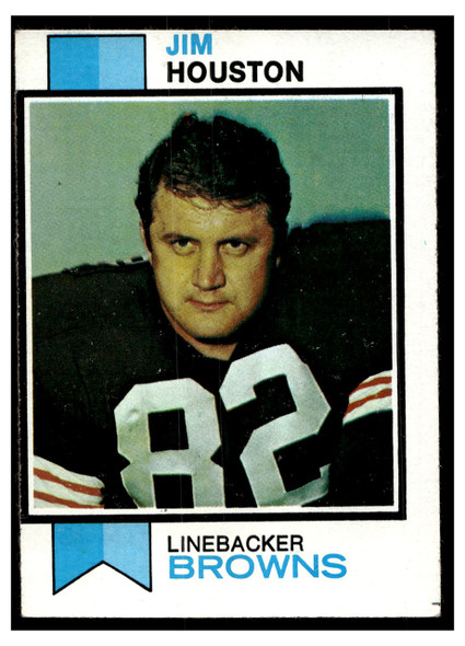 1973 Topps Football Jim Houston #163 Low Grade front of card