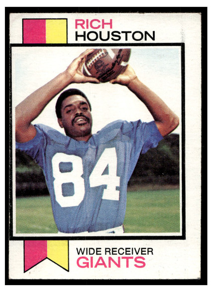 1973 Topps Football Rich Houston #391 Low Grade — Example B front of card