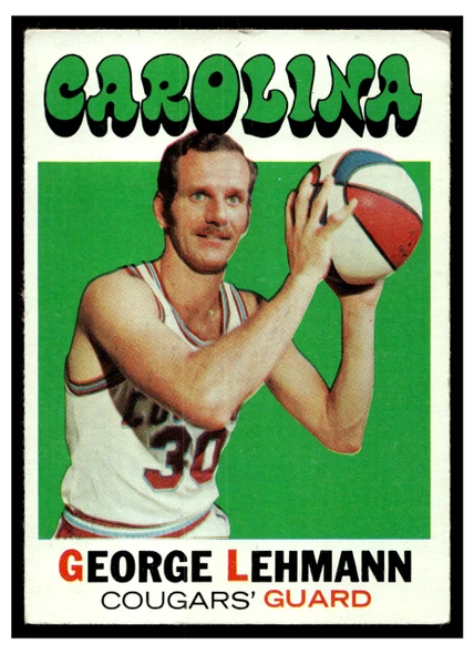 1971 Topps Basketball George Lehmann #192 Low Grade — Example A front of card
