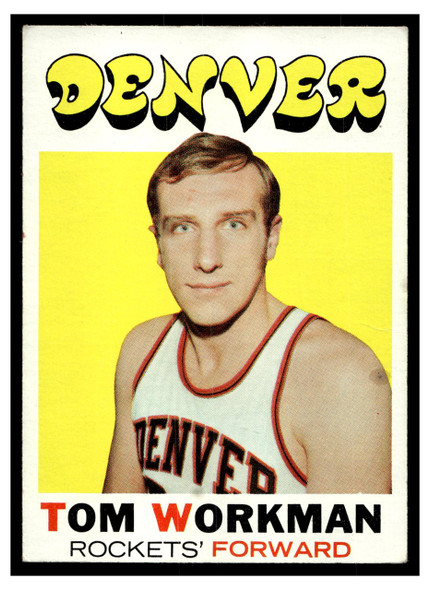 1971 Topps Basketball Tom Workman #163 Low Grade front of card