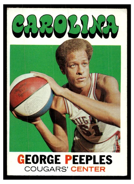 1971 Topps Basketball George Peeples #179 Low Grade — Example B front of card