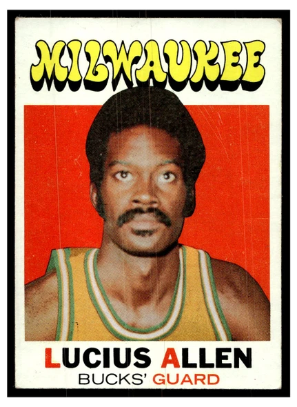 1971 Topps Basketball Lucius Allen #27 Low Grade front of card