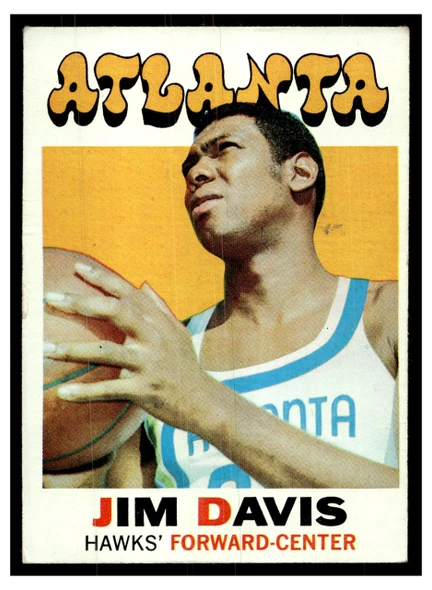 1971 Topps Basketball Jim Davis #97 Low Grade — Example B front of card