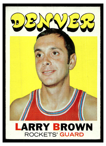 1971 Topps Basketball Larry Brown #152 Low Grade front of card