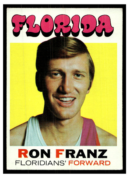 1971 Topps Basketball Ron Franz #172 Low Grade front of card