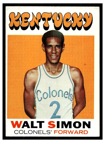 1971 Topps Basketball Walt Simon #214 Low Grade — Example C front of card