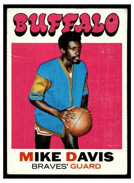 1971 Topps Basketball Mike Davis #99 Low Grade — Example B front of card