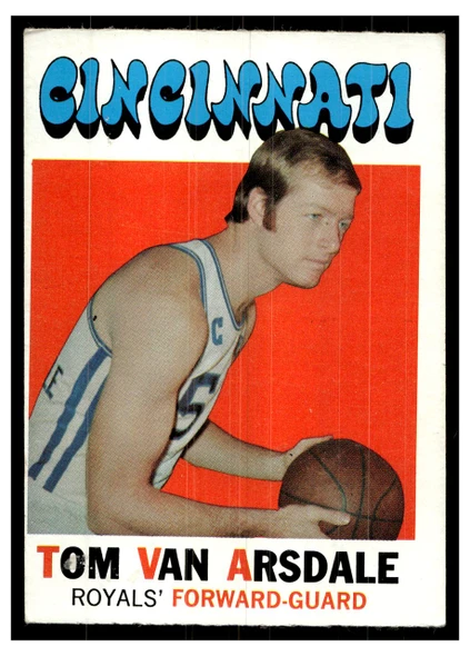 1971 Topps Basketball Tom Van Arsdale #75 Low Grade — Example B front of card
