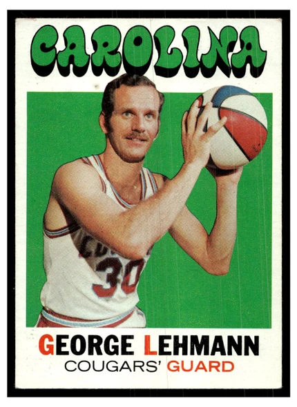 1971 Topps Basketball George Lehmann #192 Low Grade — Example B front of card