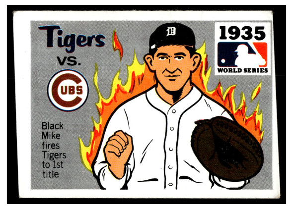 1971 1971 Fleer Laughlin World Series Black Backs 1935 World Series #33 Low Grade front of card