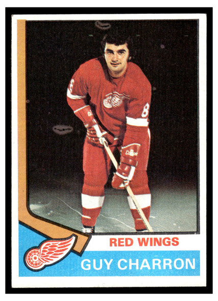 1974 Topps Hockey Guy Charron #57 Low Grade front of card