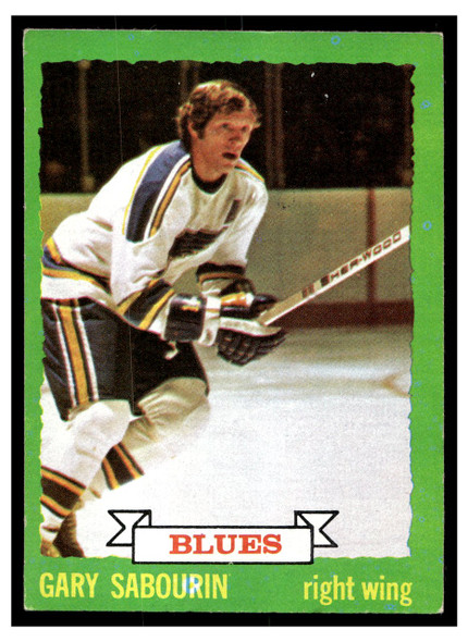 1973 1973-74 Topps Hockey Gary Sabourin #184 Low Grade front of card