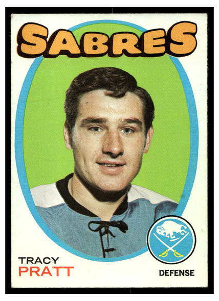 1971 Topps Hockey Tracy Pratt #107 Low Grade - Creases front of card