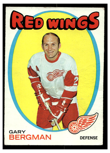 1971 Topps Hockey Gary Bergman #119 Low Grade - Creases front of card