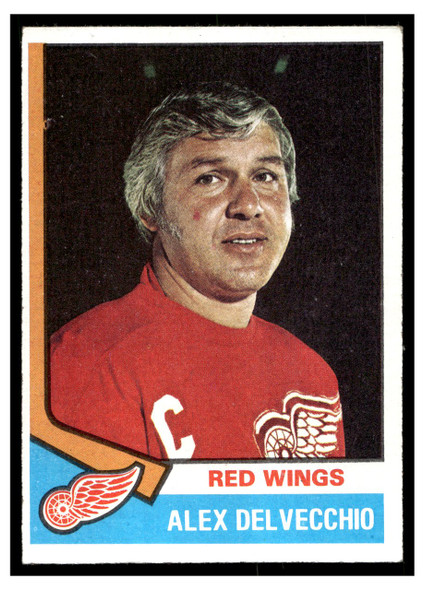 1974 Topps Hockey Alex Delvecchio #222 Low Grade front of card