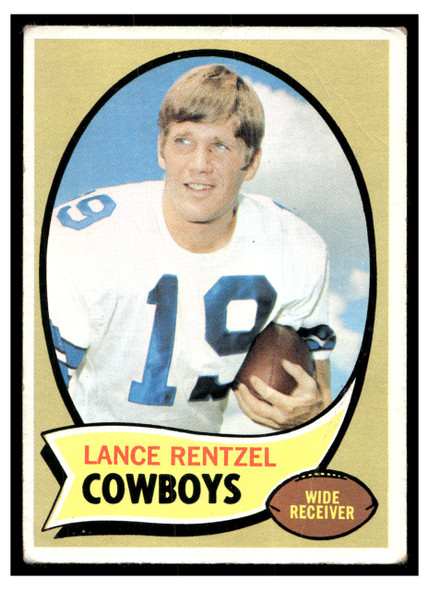 1970 1970 Topps Football Lance Rentzel #113 Low Grade - Creases front of card